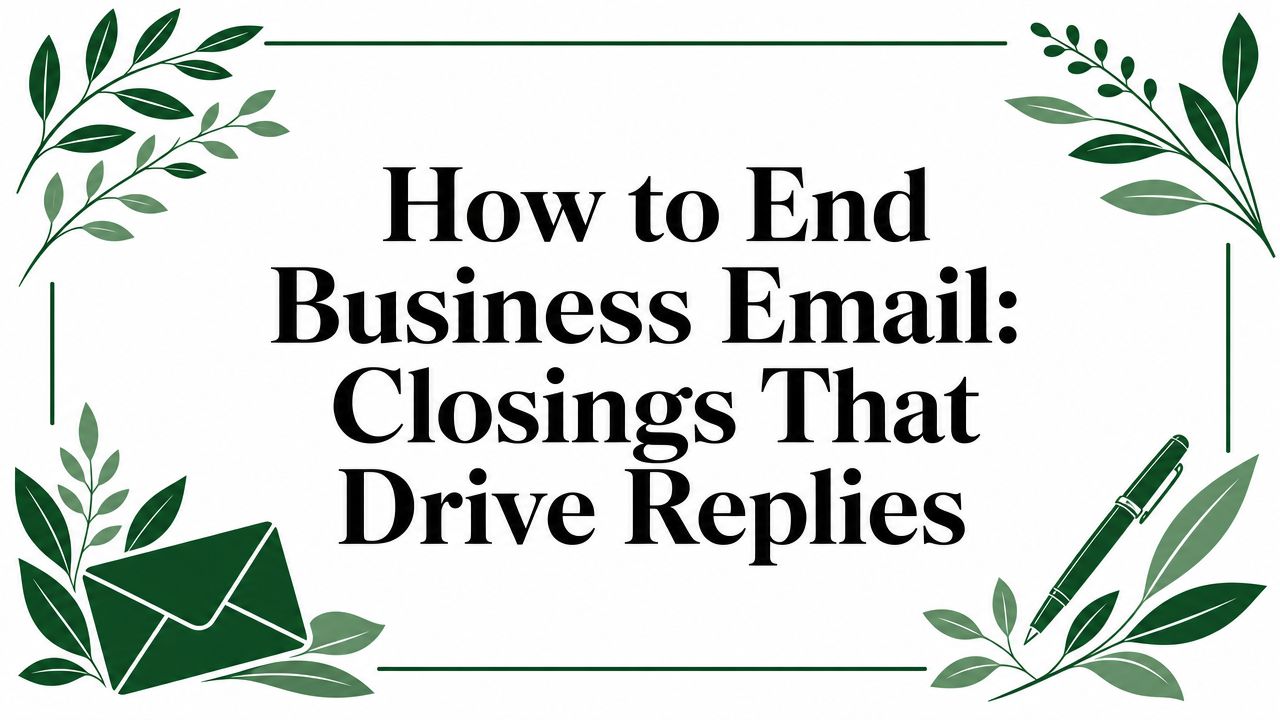 How to End Business Email: Closings That Drive Replies