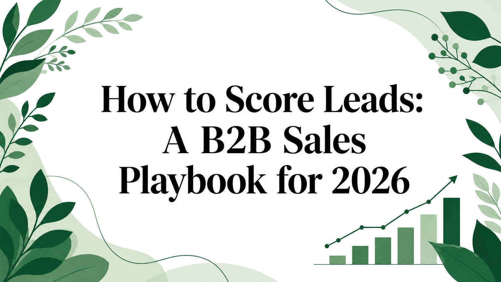 How to Score Leads: A B2B Sales Playbook for 2026