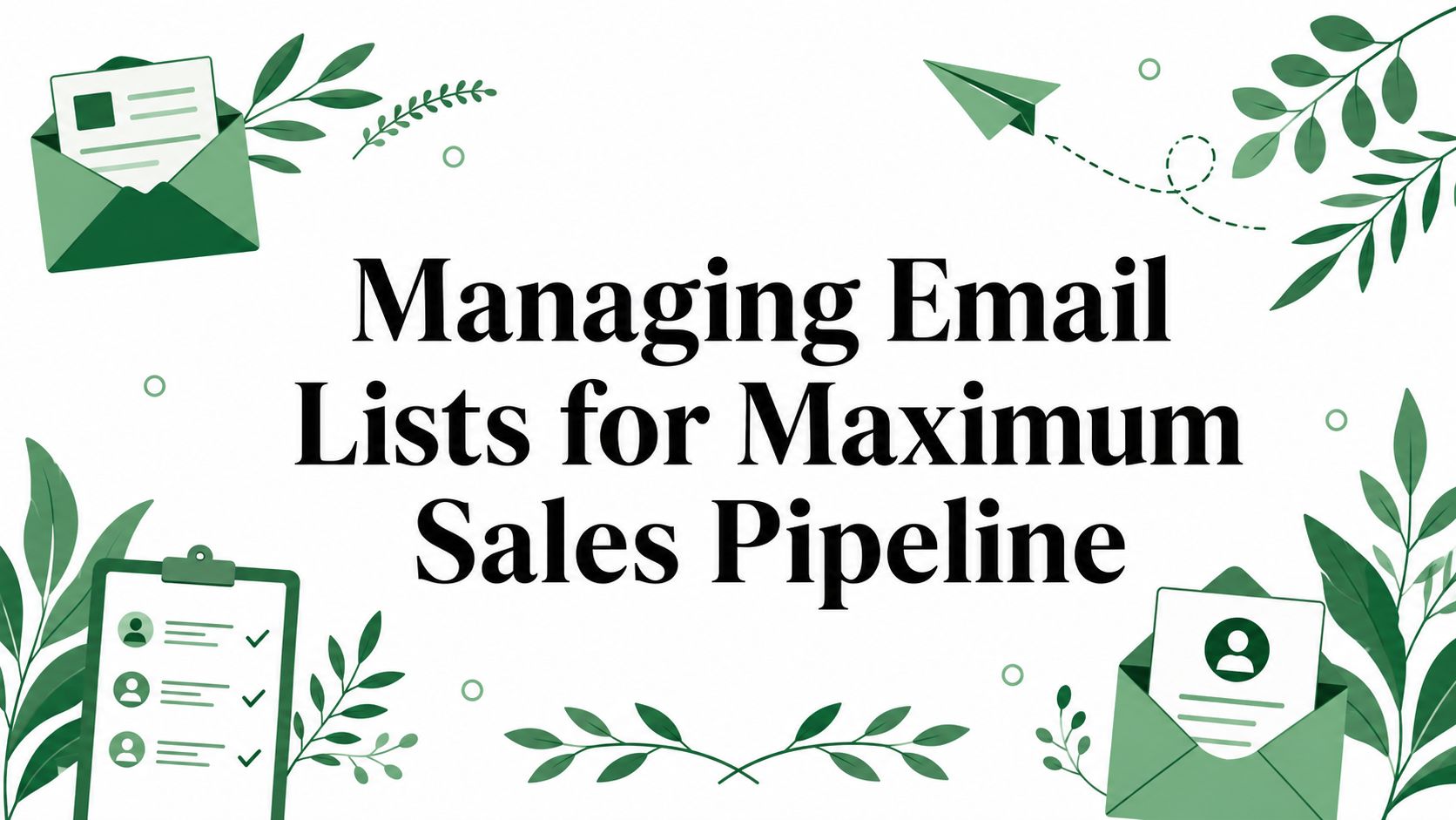 Managing Email Lists for Maximum Sales Pipeline