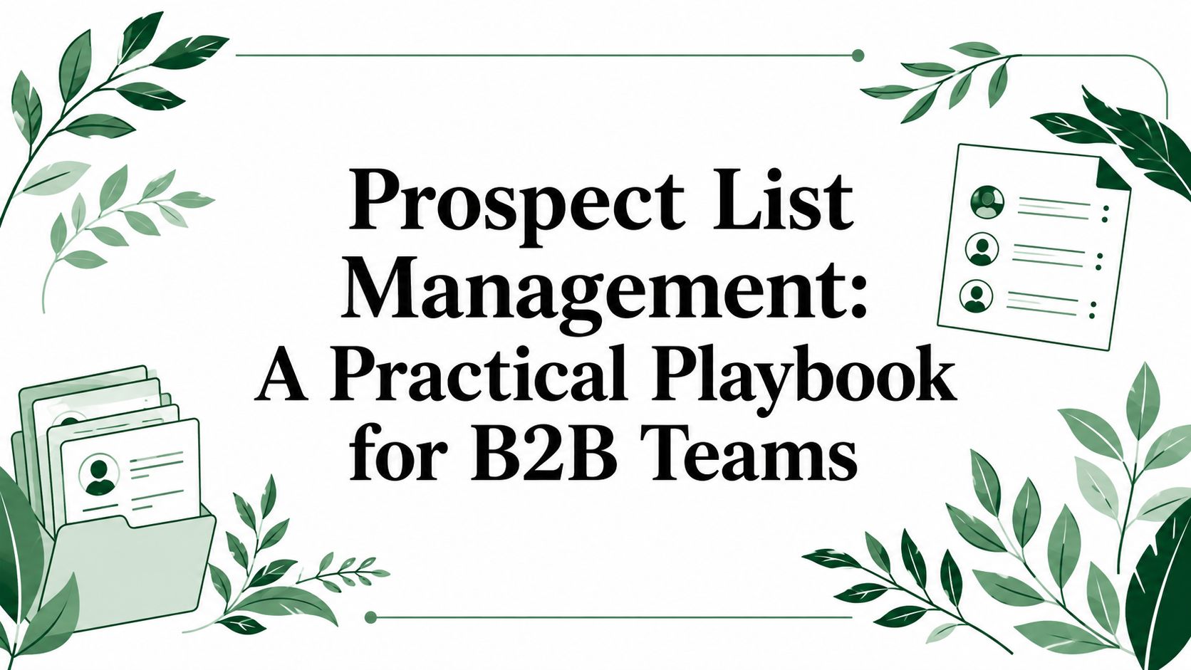 Prospect List Management: A Practical Playbook for B2B Teams