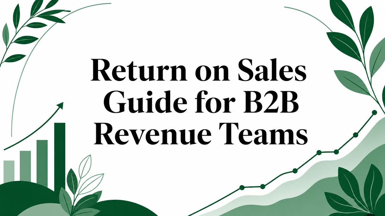 Return on Sales Guide for B2B Revenue Teams