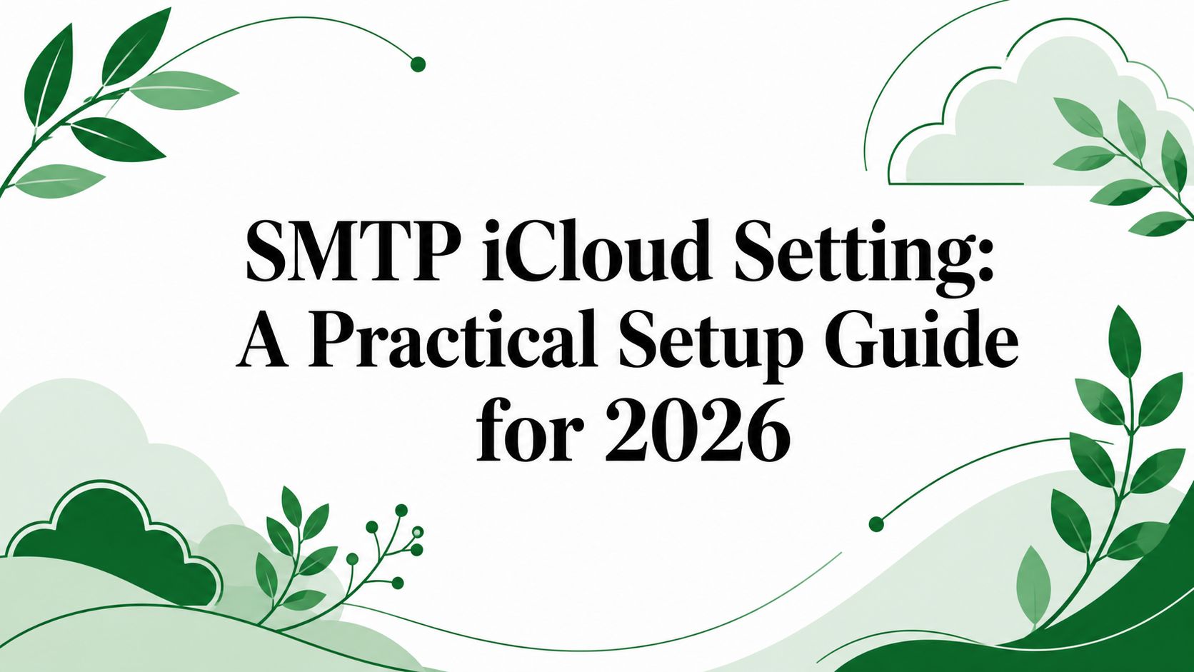 SMTP iCloud Setting: A Practical Setup Guide for 2026