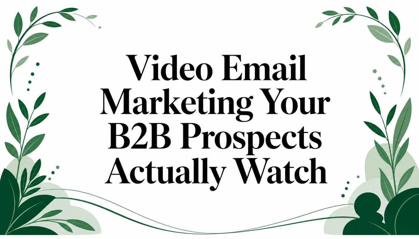 Video Email Marketing Your B2B Prospects Actually Watch